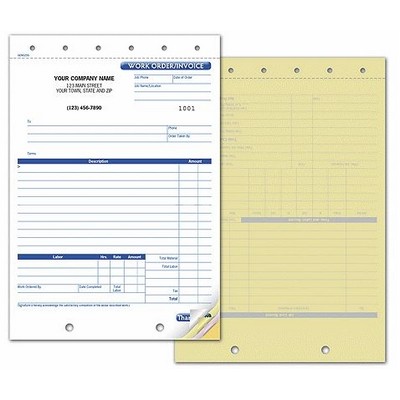 Work Order/Invoices Forms (2 Part)