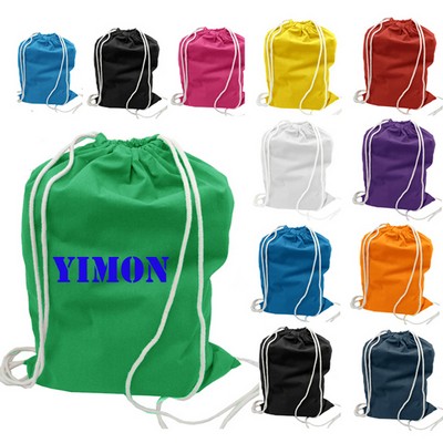 Nylon and Polyester Drawstring Backpack
