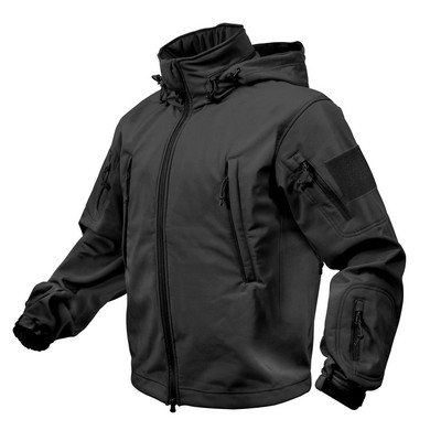 Black Special Ops Tactical Soft Shell Jacket (6XL)