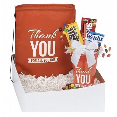 Thank You Tumbler, Bag & Snacks Boxed