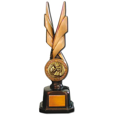 Stock Phoenix 14" Trophy with 2" Drama Coin and Engraving Plate