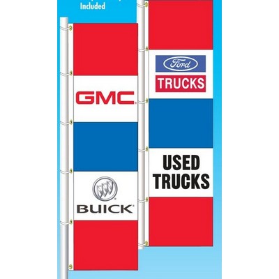 Huge Dealer Logo Stack Flag (Silver Hyundai®)