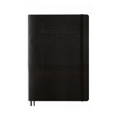 B5 Softcover Composition Notebook - Black, Plain Pages
