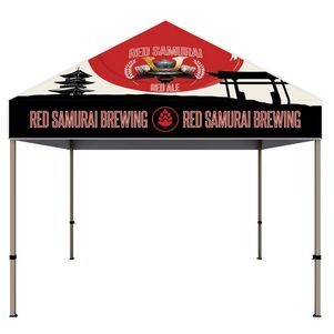 ONE CHOICE 10' Steel Canopy Tent Dye-Sub Graphic Package with White Trim