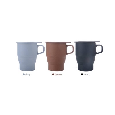Silicone Collapsible Tumbler with Handle, 10 Oz.