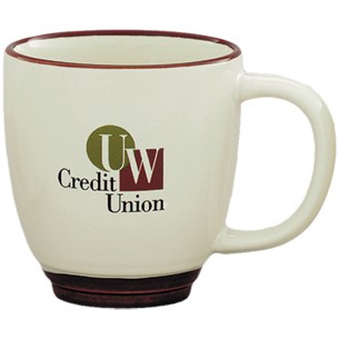 11 Oz. Halo Bistro Mug (Cream/ Black)
