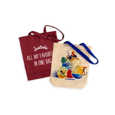 Full Color Recycled Canvas Tote - Flat
