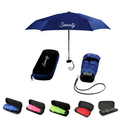 Folding Travel Umbrella With Eva Case - OCEAN