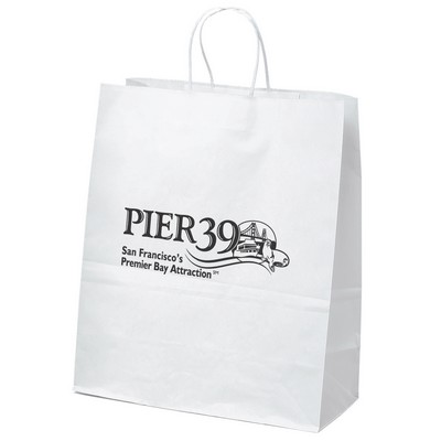 Citation - White Shopper - Flexo Ink Print (13" x 6" x 15")