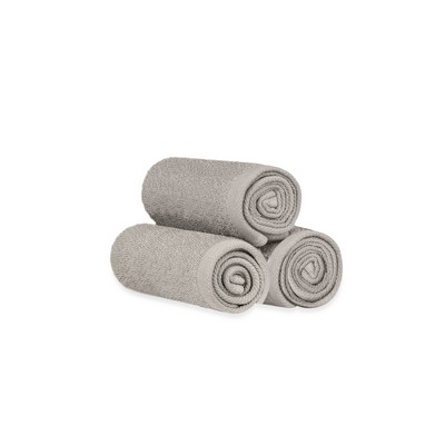 100% Ringspun Cotton Silver Gray Dyed Hand Towel w/Dobby Hem