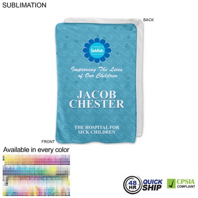 48 Hr Quick Ship - Ultra Soft and Smooth Microfleece Baby Blanket, Sublimated (30"x40")