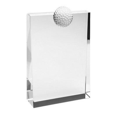6" Crystal Award - Golf Baldwin