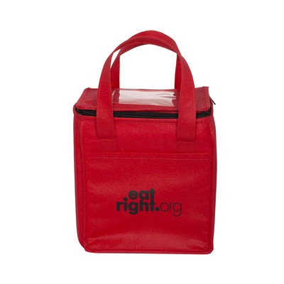 Non-Woven Cubic Lunch Cooler Bag With ID Slot
