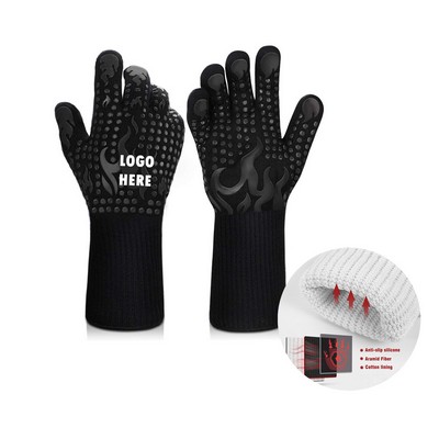 Heat Resistant Silicone Protective BBQ Gloves 1-Pair