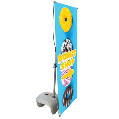 29x68" Zeppy Single Sided Outdoor Banner Stand (Graphic Package)