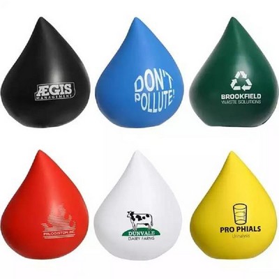Novelty PU Water-Drop Shaped Stress Reliever Ball