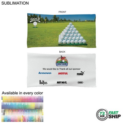 72 Hr Fast Ship - Golf Caddie Tournament Towel in Microfiber Terry, Sublimated 2 Side (22"x44")