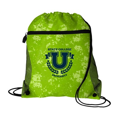 Good Value™ Distressed Printed Mesh Pocket Drawcord
