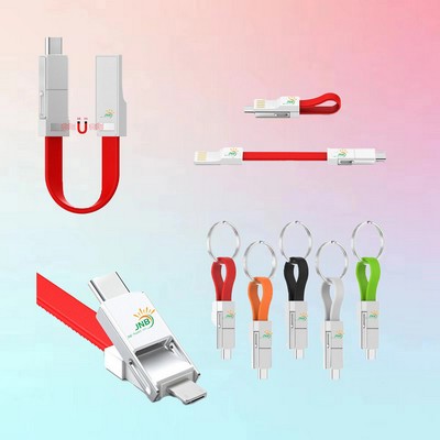 Portable 3-in-1 Charging Cable With Keychain
