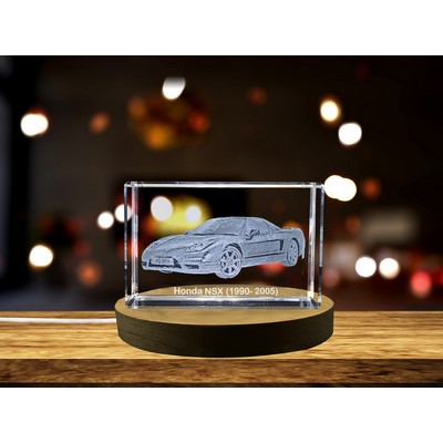 NSX (1990-2005) 3D Engraved Crystal Trophy - Automotive Masterpiece