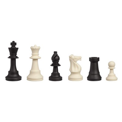 Silicone Staunton Tournament Chess Pieces, 3.75" King