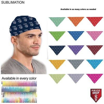 Team building Colored Triangle Bandanna, Sublimated Edge to Edge 1 Side (32"x22"x22")