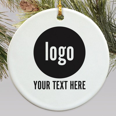 Personalized Corporate Logo Round Ornament