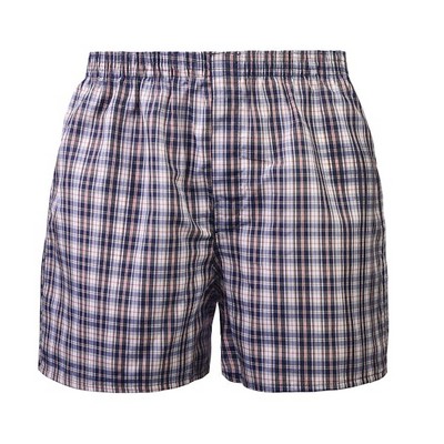 Men's Woven Boxer Shorts - X-Large, Assorted Plaids (Case of 48)
