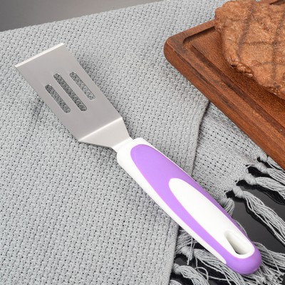 Stainless Steel Cut and Serve Turner With Plastic Handle