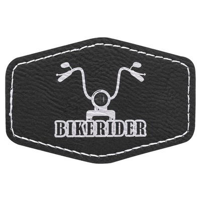 Hex Leatherette Patch with Adhesive