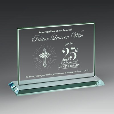 Landscape Jade Rectangle Award on Jade Base (8"x6")