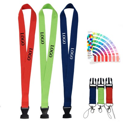 Polyester Lanyard with Safety Breakaway Clasp