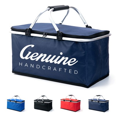 Folding Insulated Picnic Basket