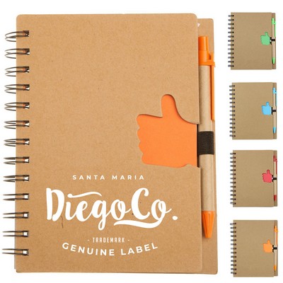 Eco-friendly Spiral Notebook with Pen