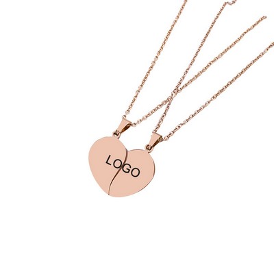 Heart Puzzle Matching Necklaces for Couples