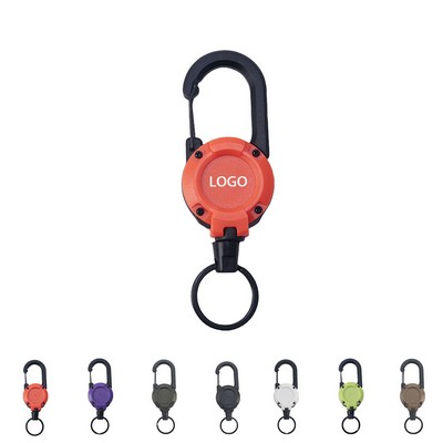 Heavy Duty Retractable Keychain w/Wire Rope