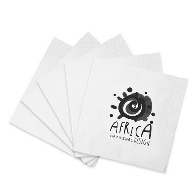 White Disposable Decorative Beverage Napkins