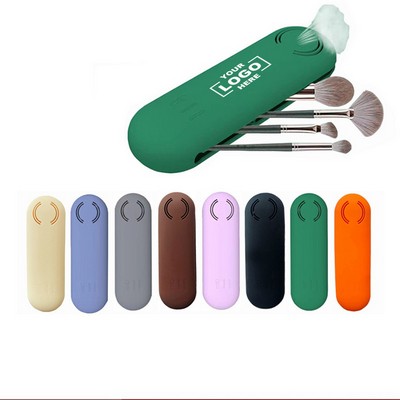 Silicone Travel Cosmetic Brush Bag with Magnetic Seal