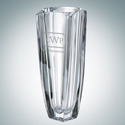 Arezzo Crystal Vase, 13"H
