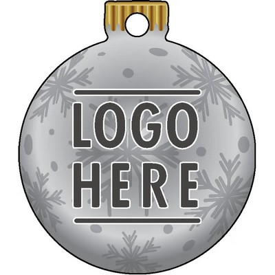 1/4" Recycled Wood Ornaments-Bulb 2 - Snowflake - Silver