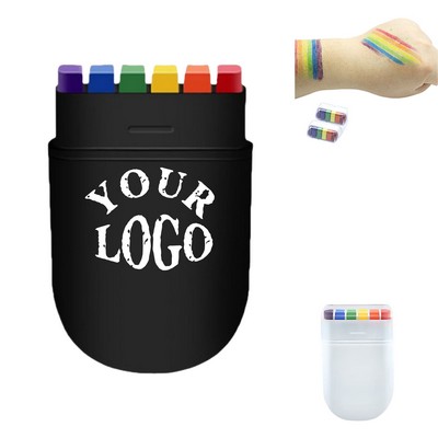 6-Color Rainbow Face Painting Crayons