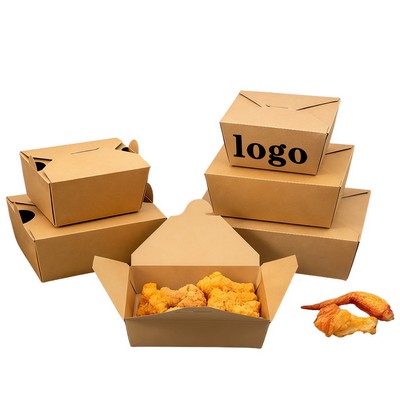 Eco Friendly Kraft Paper Take Out Food Containers