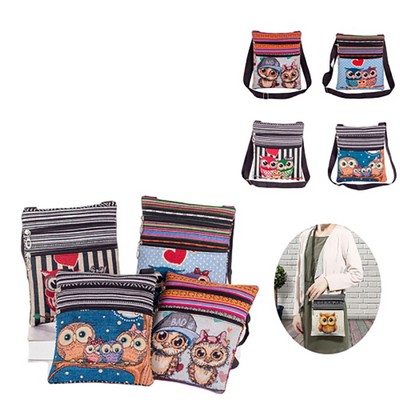 Full Color Printed Polyester Crossbody Bag