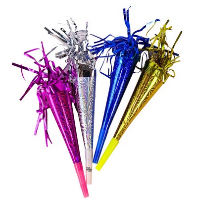 Metallic Party Horn with Tassels
