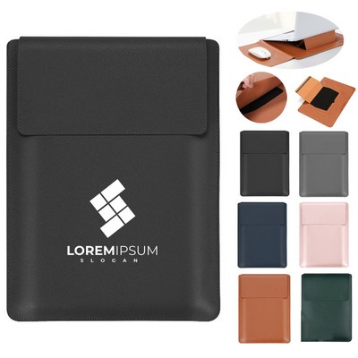 15/16" Multi-Function Laptop Sleeve Stand PU Leather Computer Bag