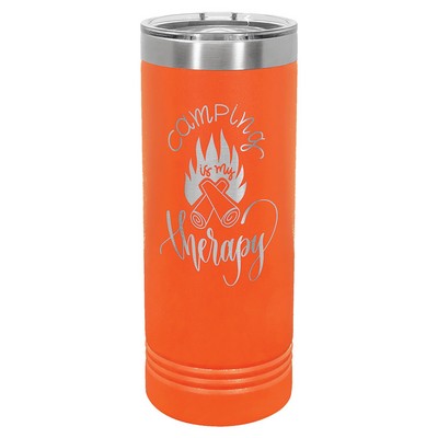 Polar Camel 22 oz. Orange Skinny Tumbler with Slider Lid
