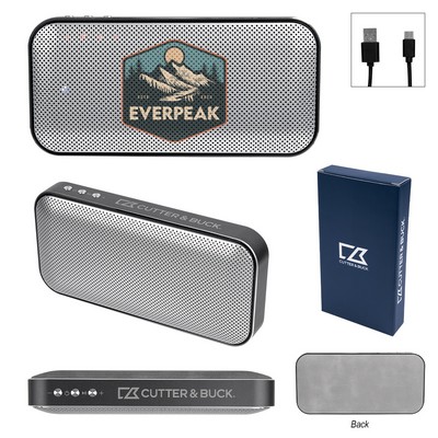 Cutter & Buck® Aluminum Suede Speaker And Power Bank
