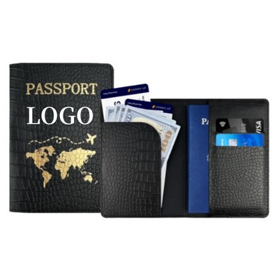 Crocodile Pattern Passport Holder