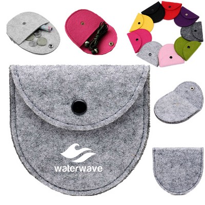 Mini Felt Storage Coin Pouch Bag