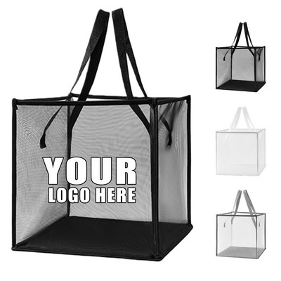 Foldable Laundry Basket W/Carry Rope Handles 13"